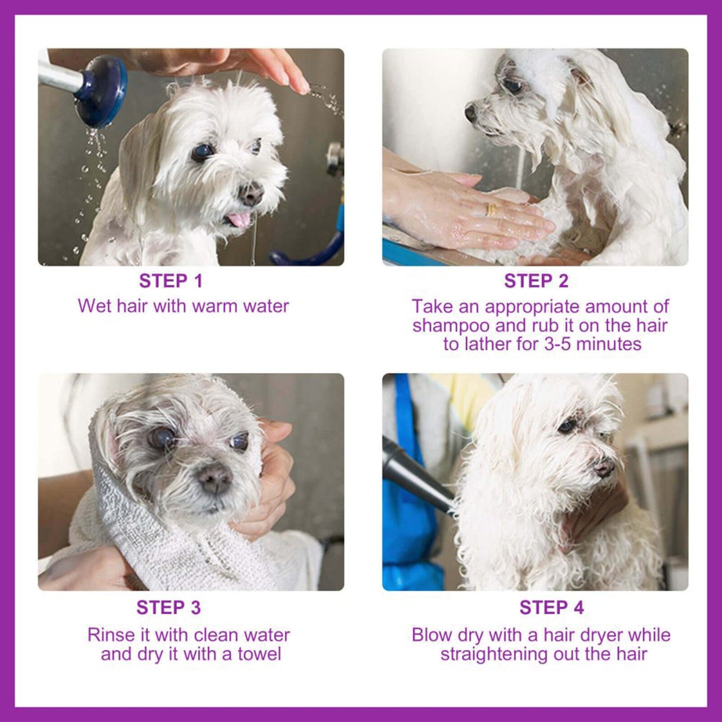 Pet Shampoo Anti Itch Smooth Coat Non Knotting Dog Cat Wash