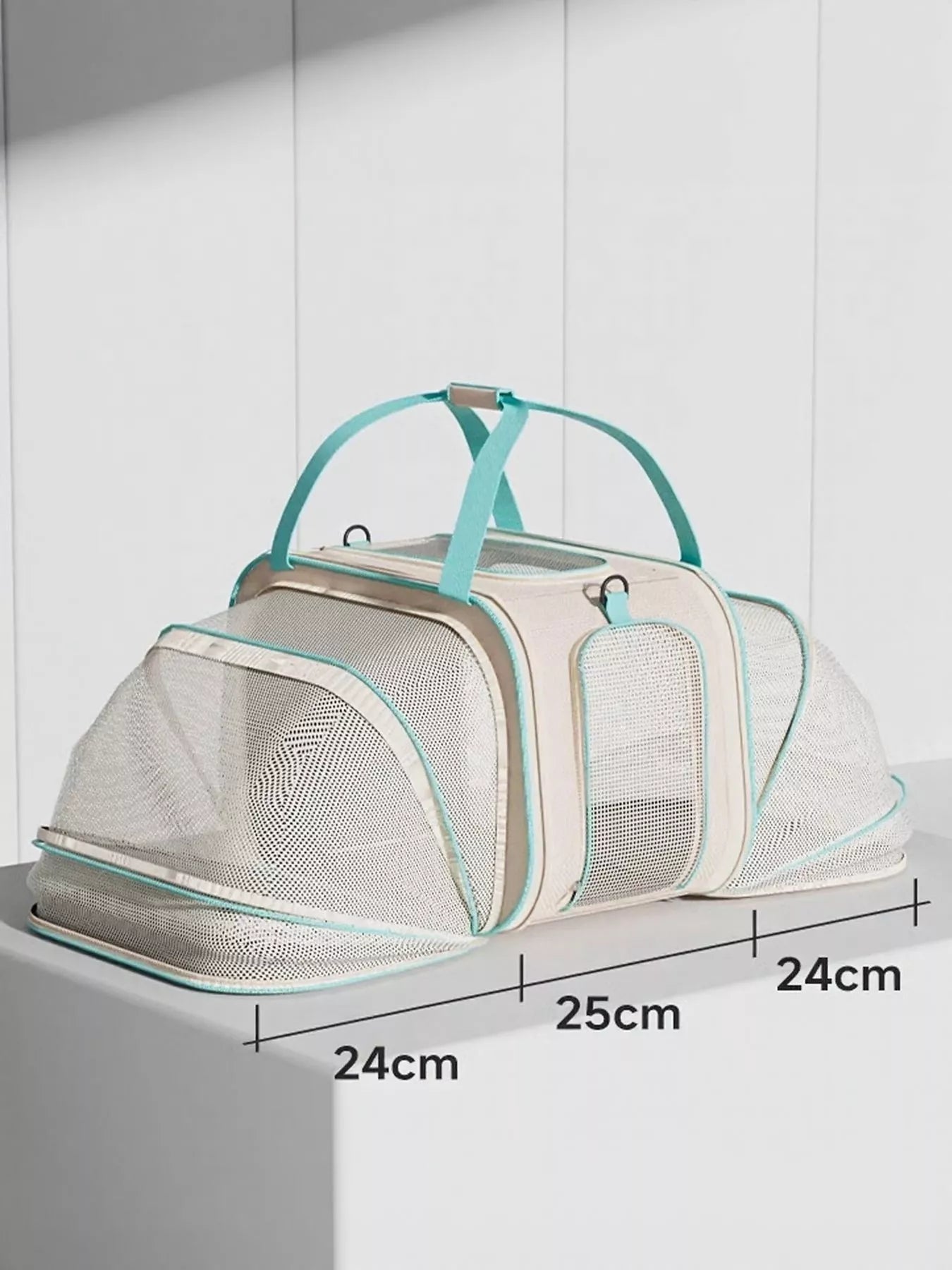 Rolling Pet Carrier Telescopic Handle Portable Travel Dog Cat Bag