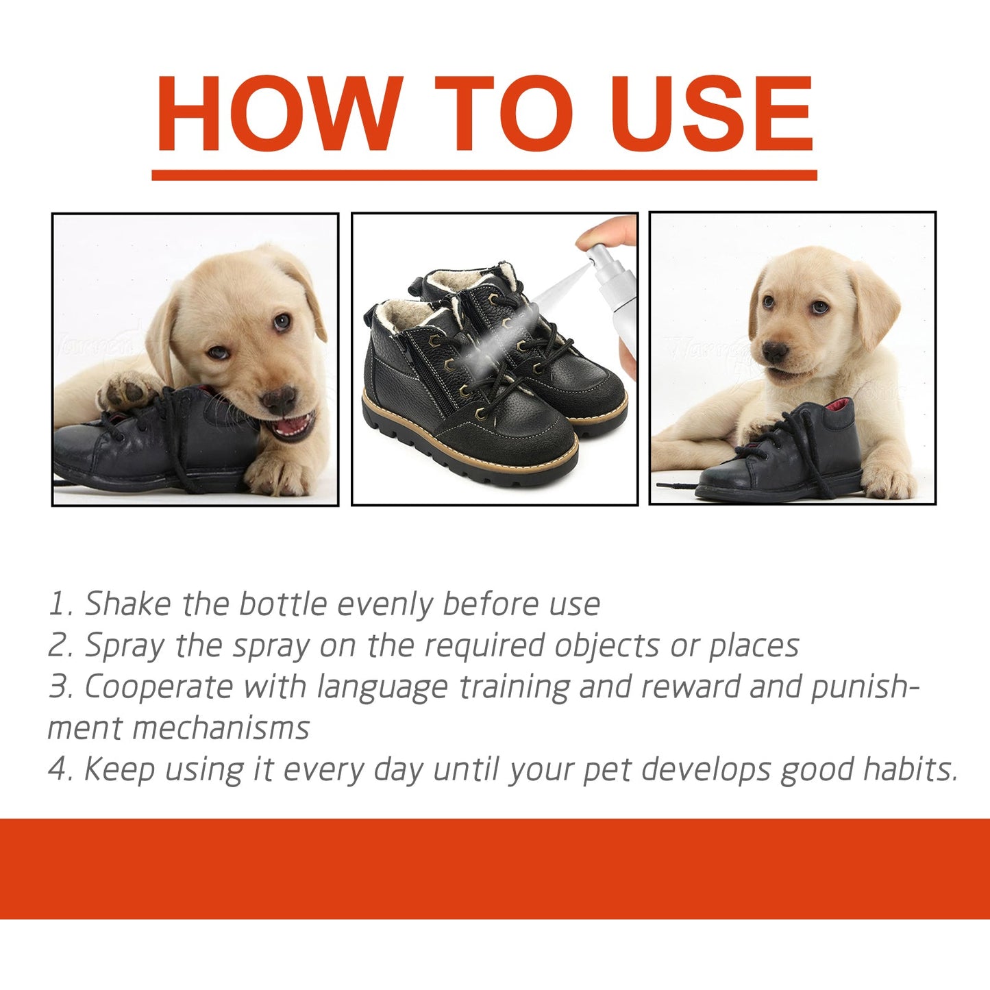 Pet Anti Chew Spray Dog Cat Behavior Training Anti Bite Solution
