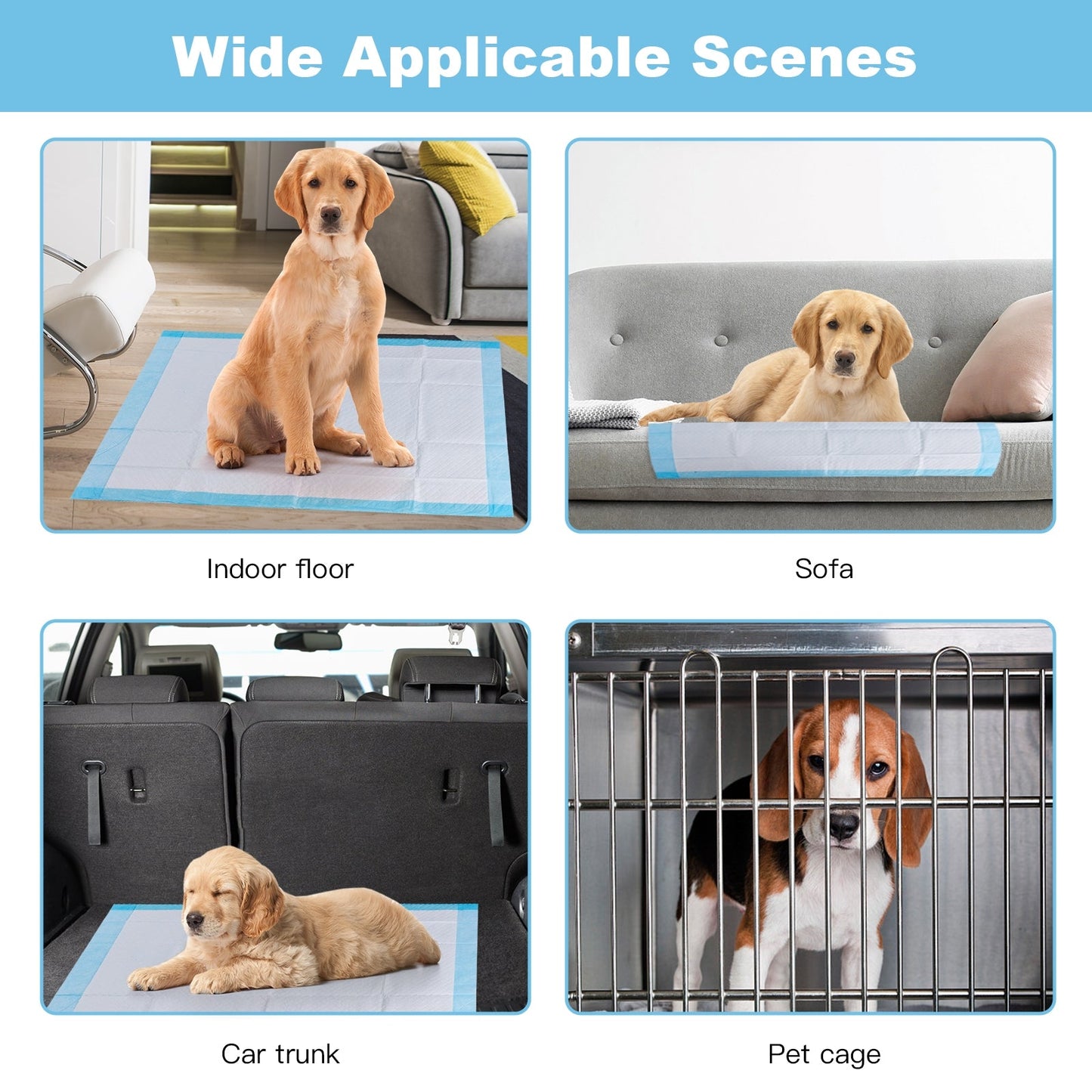 150 Pack 30x30 Inch Dog Pee Pads Training Absorbent Pet Pads