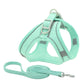 Suede Reflective Dog Chest Harness Vest Adjustable Pet Walking Safety Gear