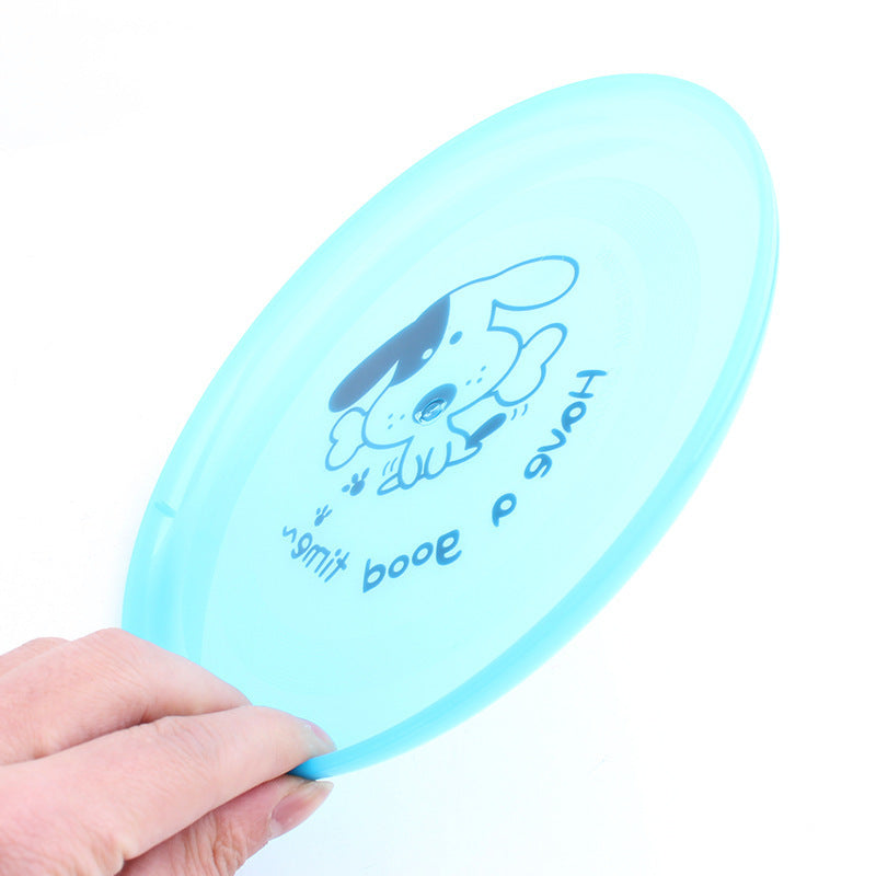 Silicone Flying Saucer Dog Toy Chew Resistant Interactive Pet Disc