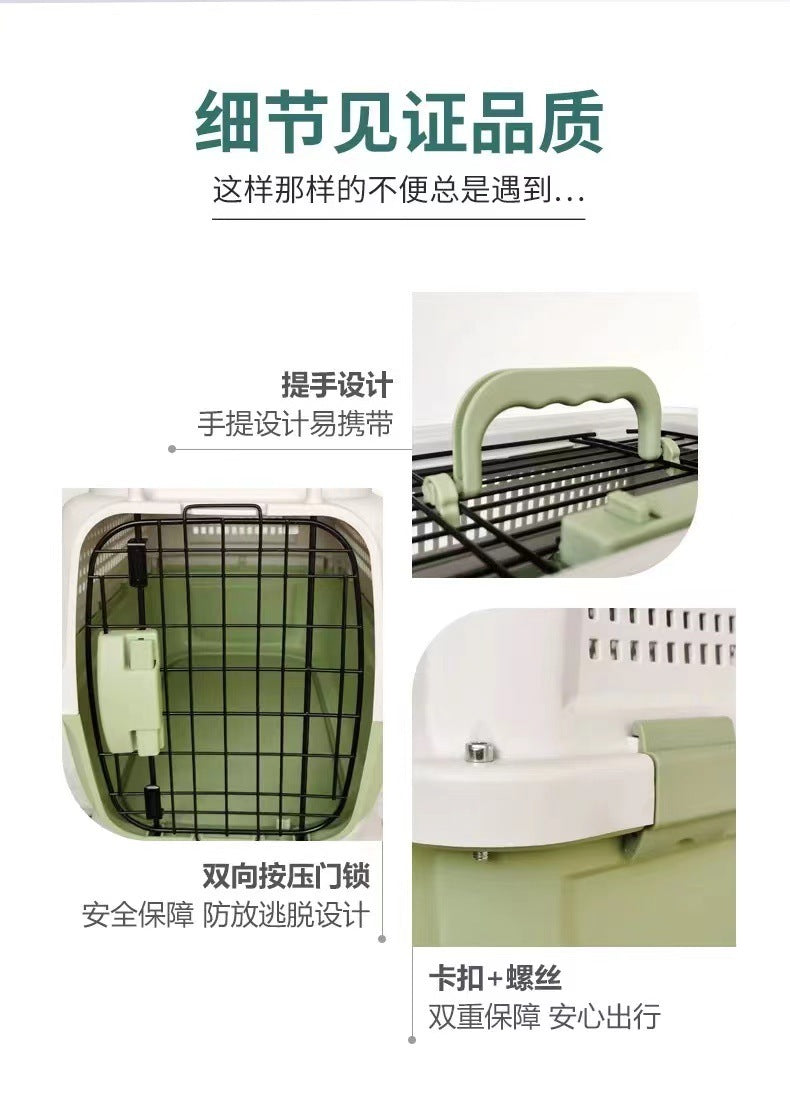 Pet Cat Travel Suitcase Air Ventilated Rolling Carrier Outdoor Bag