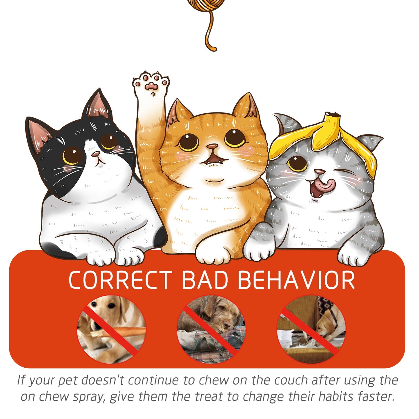 Pet Anti Chew Spray Dog Cat Behavior Training Anti Bite Solution