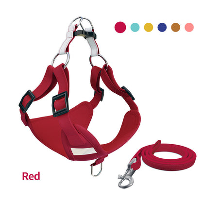 Reflective Dog Harness Vest Set with Leash Pet Walking Safety Gear