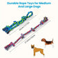 Heavy Duty Dog Rope Toy Tug of War Chew Resistant Durable