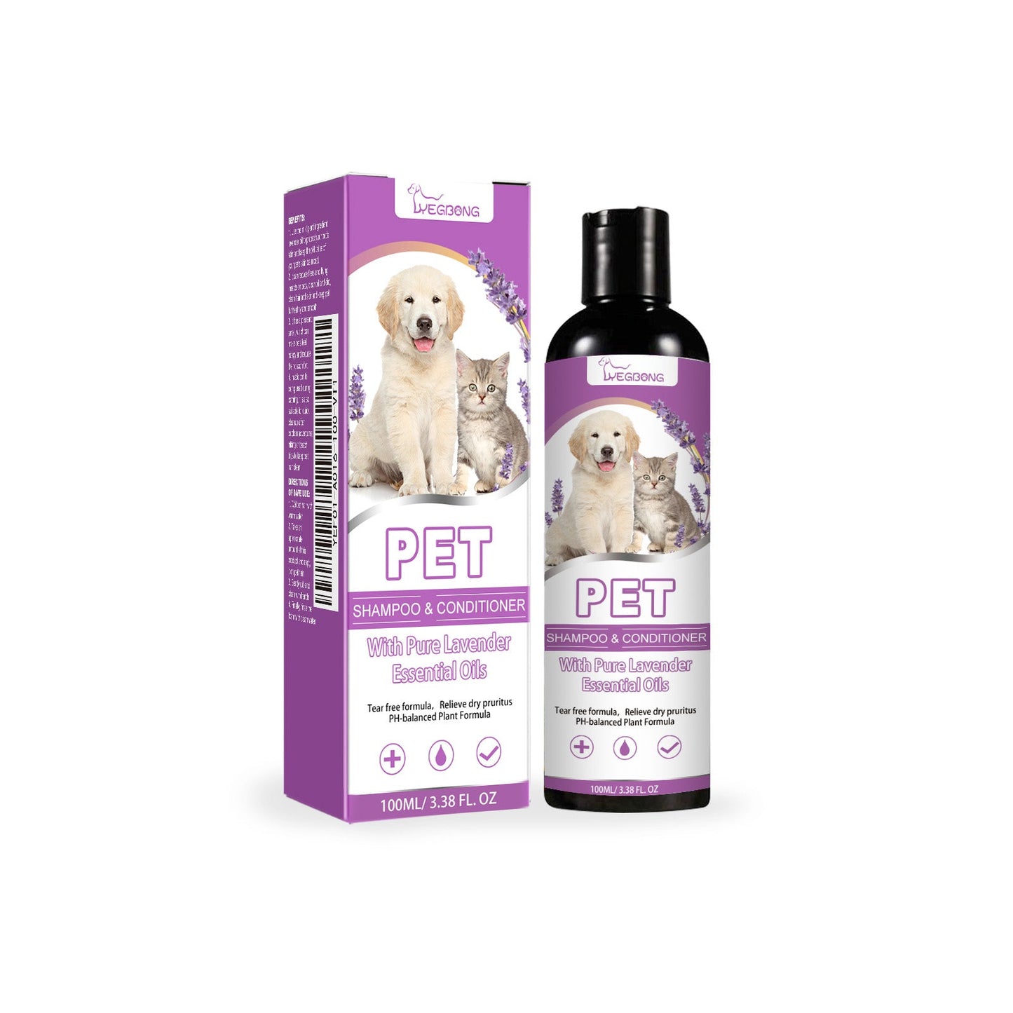 Pet Shampoo Anti Itch Smooth Coat Non Knotting Dog Cat Wash