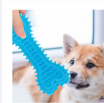Dog Chew Toy Bone Dental Cleaning Soft Rubber Pet Toy