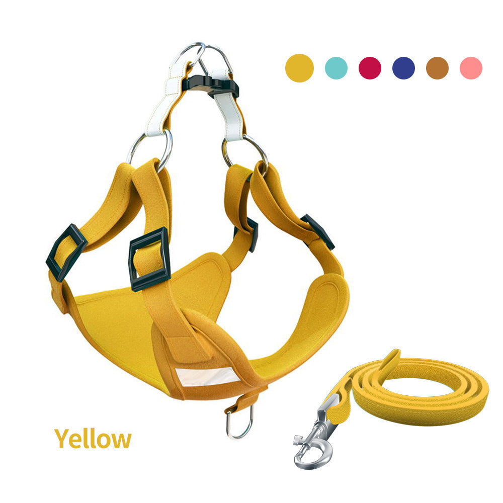 Reflective Dog Harness Vest Set with Leash Pet Walking Safety Gear