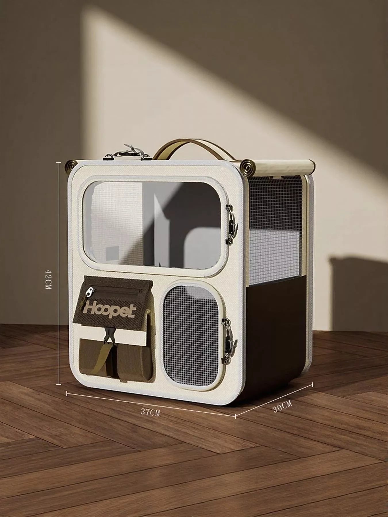 Rolling Pet Carrier Telescopic Handle Portable Travel Dog Cat Bag