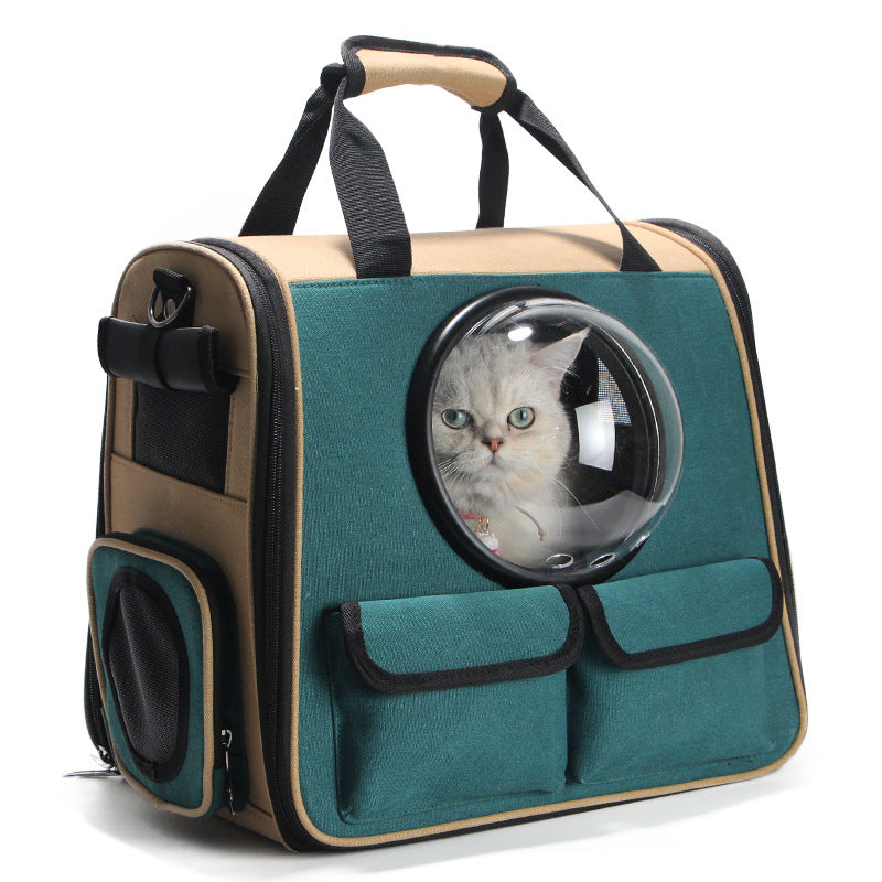 Space Pet Backpack Carrier Dog Cat Travel Breathable Portable Cage Bag