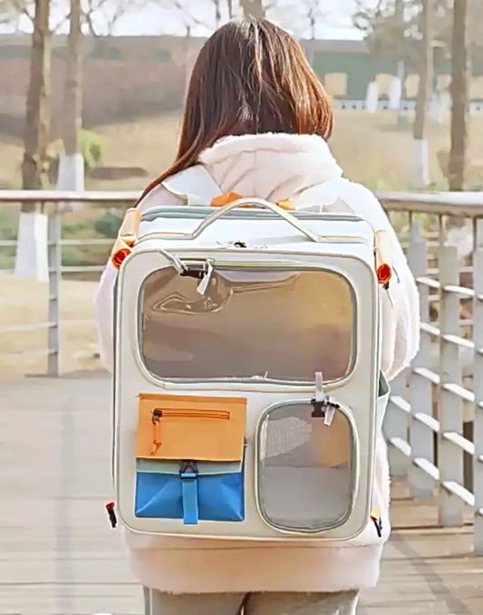 Rolling Pet Carrier Telescopic Handle Portable Travel Dog Cat Bag