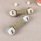 Dog Chew Toy Cotton Rope Tennis Dumbbell Rubber Ball Interactive Toy