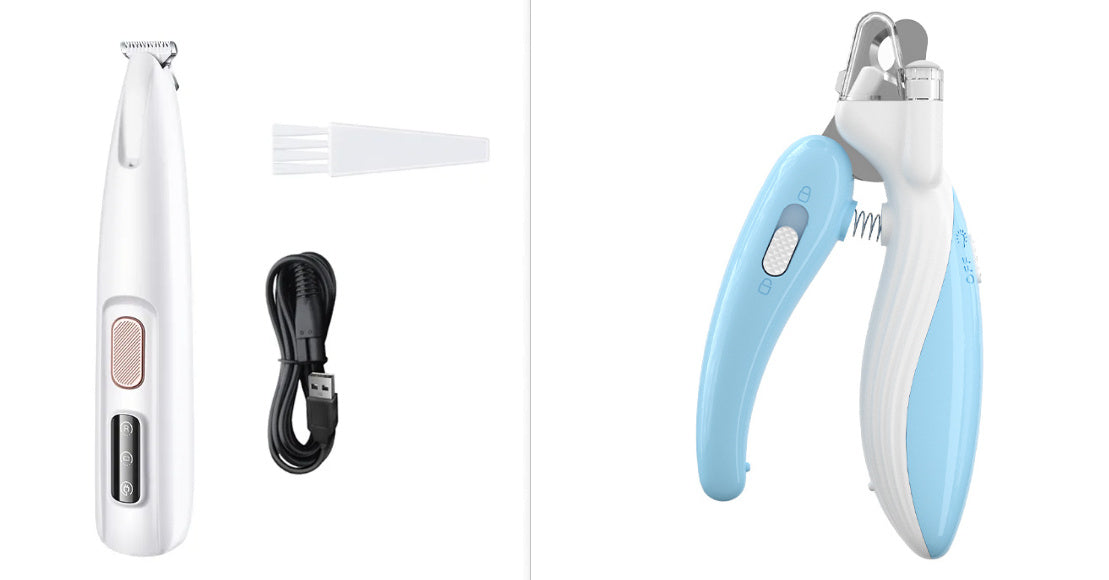 LED Waterproof Dog Paw Trimmer Pet Grooming Clipper Widen Blade