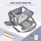 Soft Sided Dog Carrier Collapsible Travel Bag for Small Pets Grey