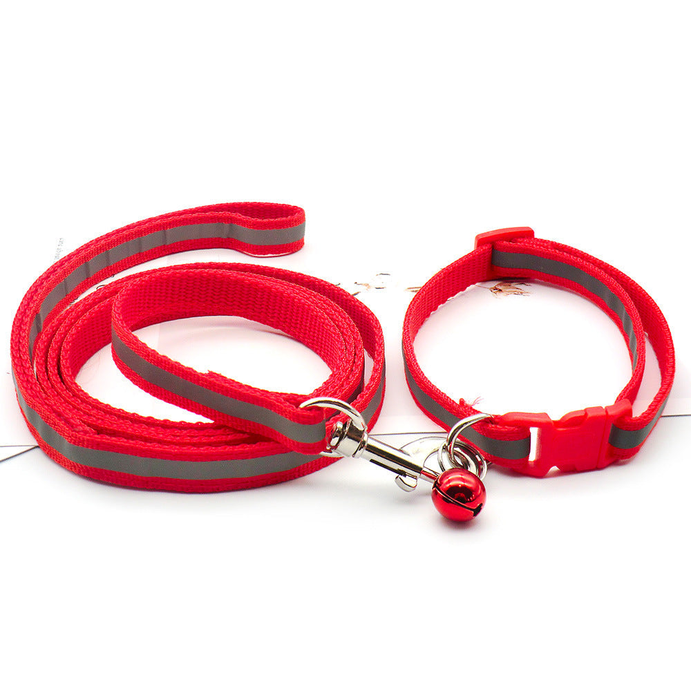 Reflective Dog Leash Durable Cloth Pet Walking Safety Lead Strap