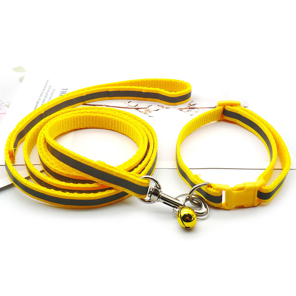 Reflective Dog Leash Durable Cloth Pet Walking Safety Lead Strap