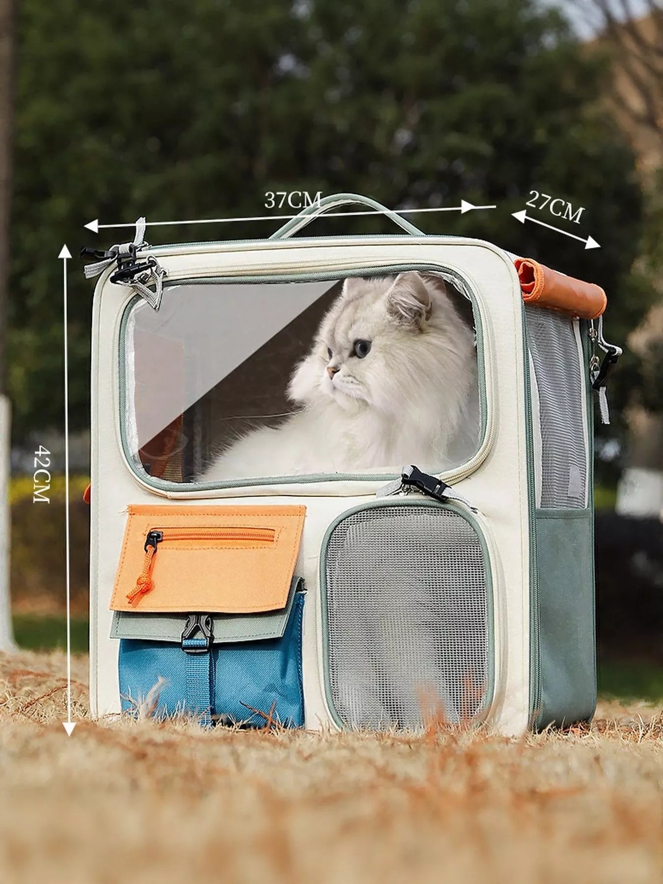 Rolling Pet Carrier Telescopic Handle Portable Travel Dog Cat Bag