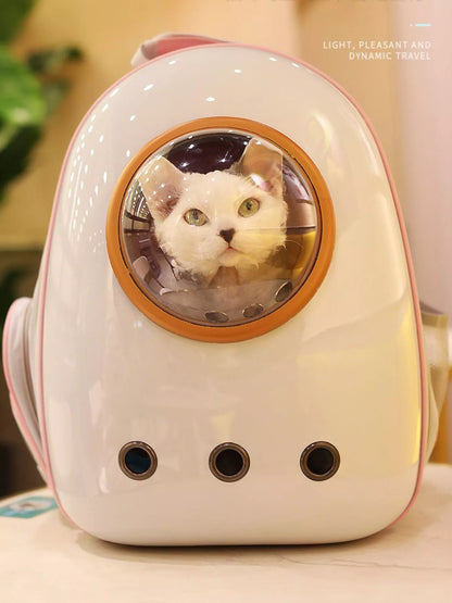 Space Capsule Transparent Pet Carrier Backpack Cat Dog Travel Bag