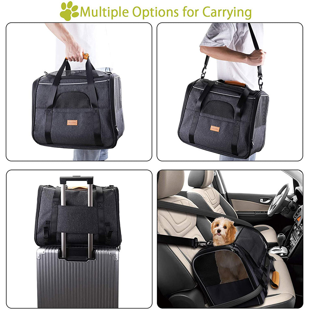 Foldable Soft Pet Carrier Bag Portable Cat Dog Travel Tote