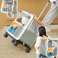 Rolling Pet Carrier Telescopic Handle Portable Travel Dog Cat Bag