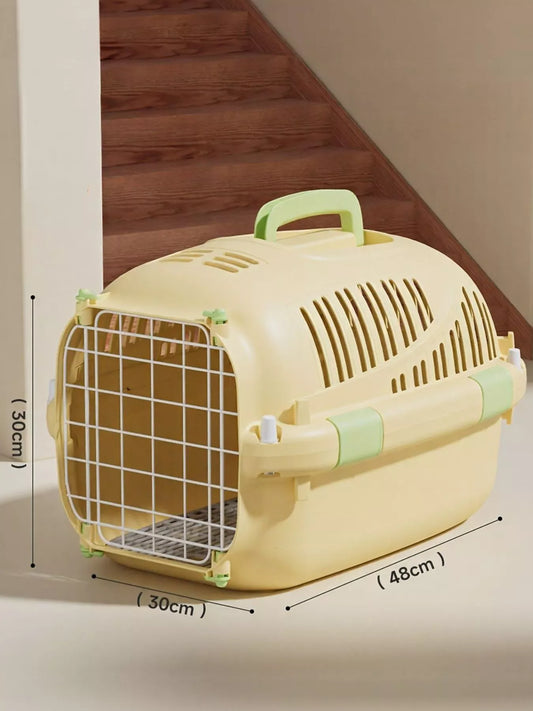 Portable Ventilated Pet Carrier Travel Cage Dog Cat Transport Box