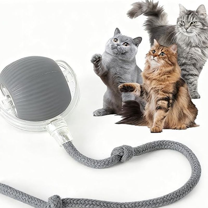 Automatic Rolling Cat Ball Rechargeable Smart Interactive Kitten Toy Sensor