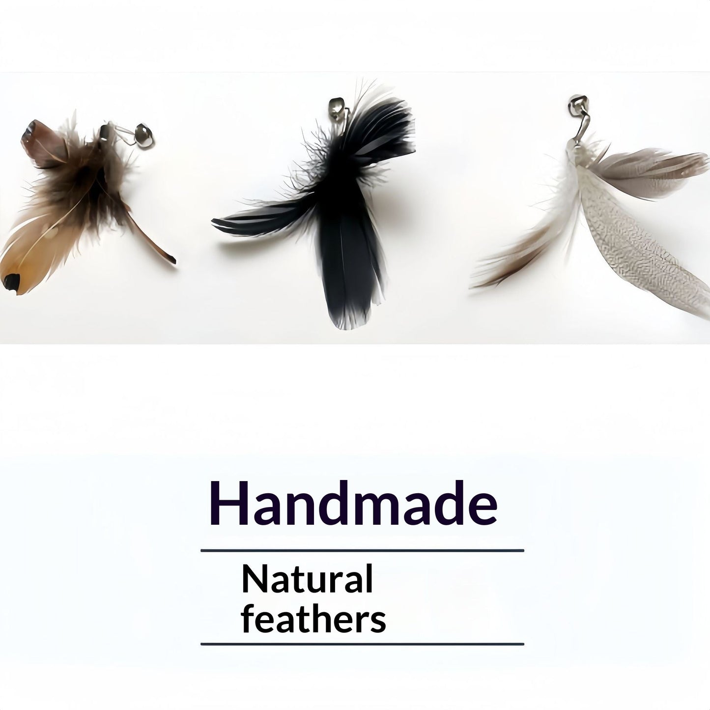 Feather Bell Cat Toy Replacement Head Interactive Hunting Play Teaser