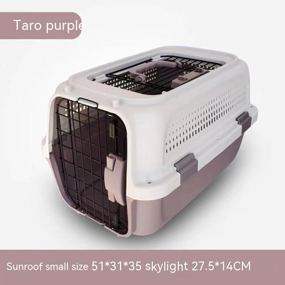 Pet Cat Travel Suitcase Air Ventilated Rolling Carrier Outdoor Bag