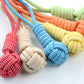 Cotton Rope Dog Chew Toy Tug Pull Grinding Teeth Cleaner Toy