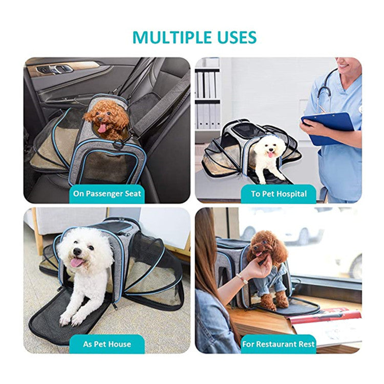 Airline Approved Expandable Foldable Pet Carrier Cat Dog Travel Bag