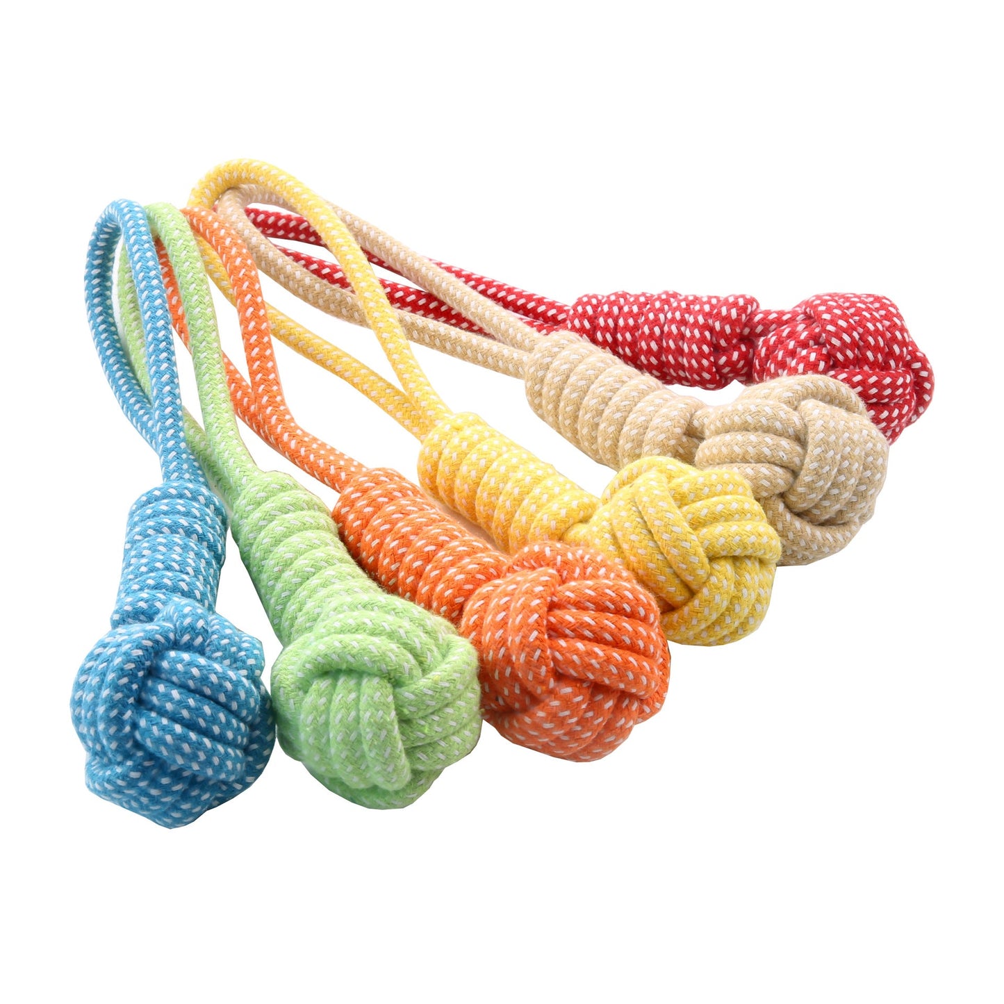 Cotton Rope Dog Chew Toy Tug Pull Grinding Teeth Cleaner Toy