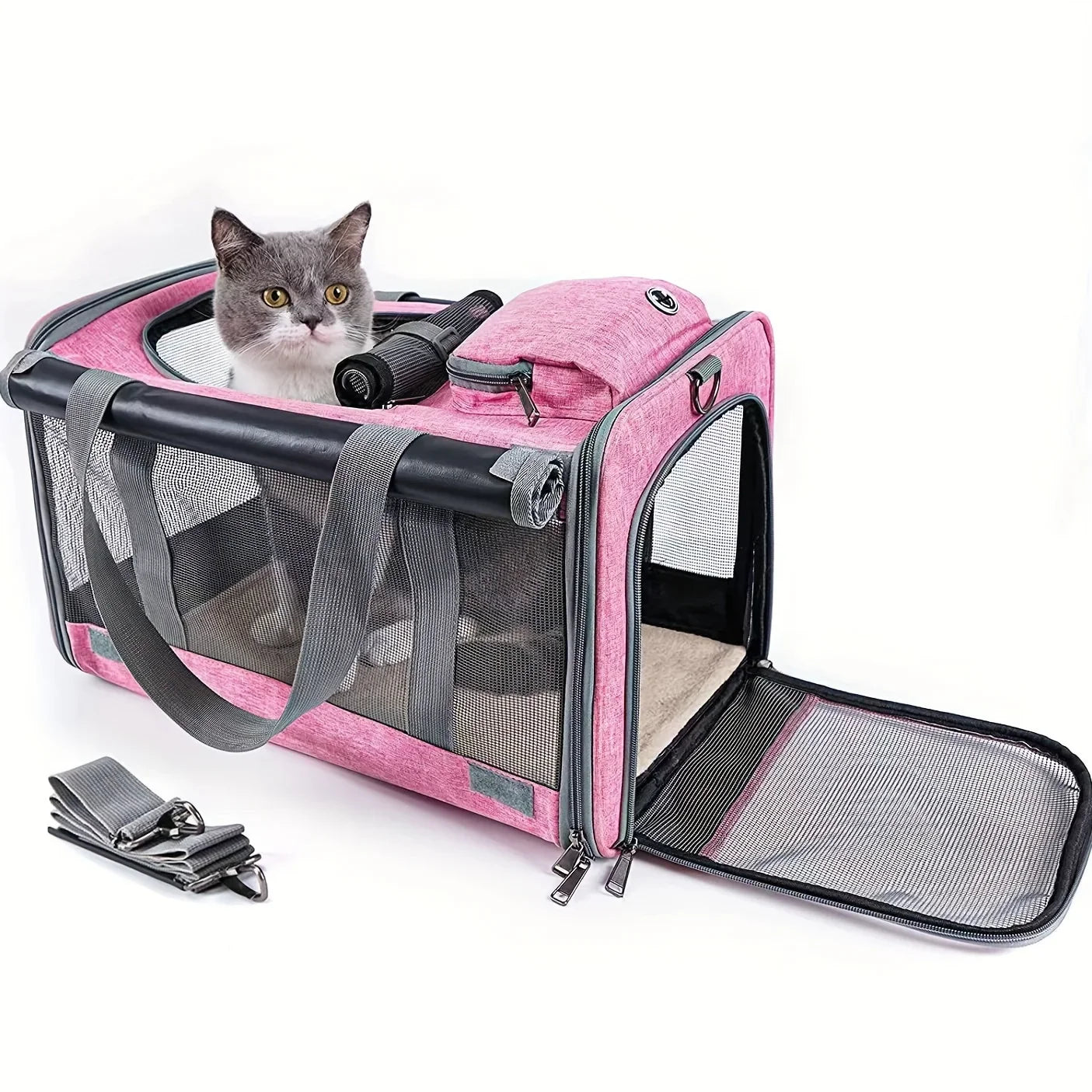 Soft Sided Pet Carrier for Large Medium Cats and Puppies Travel Bag