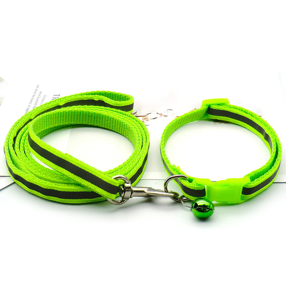 Reflective Dog Leash Durable Cloth Pet Walking Safety Lead Strap