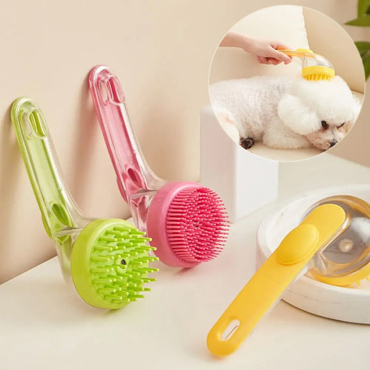 Long Handle Pet Bath Brush Dog Cat Grooming Shower Cleaning Tool