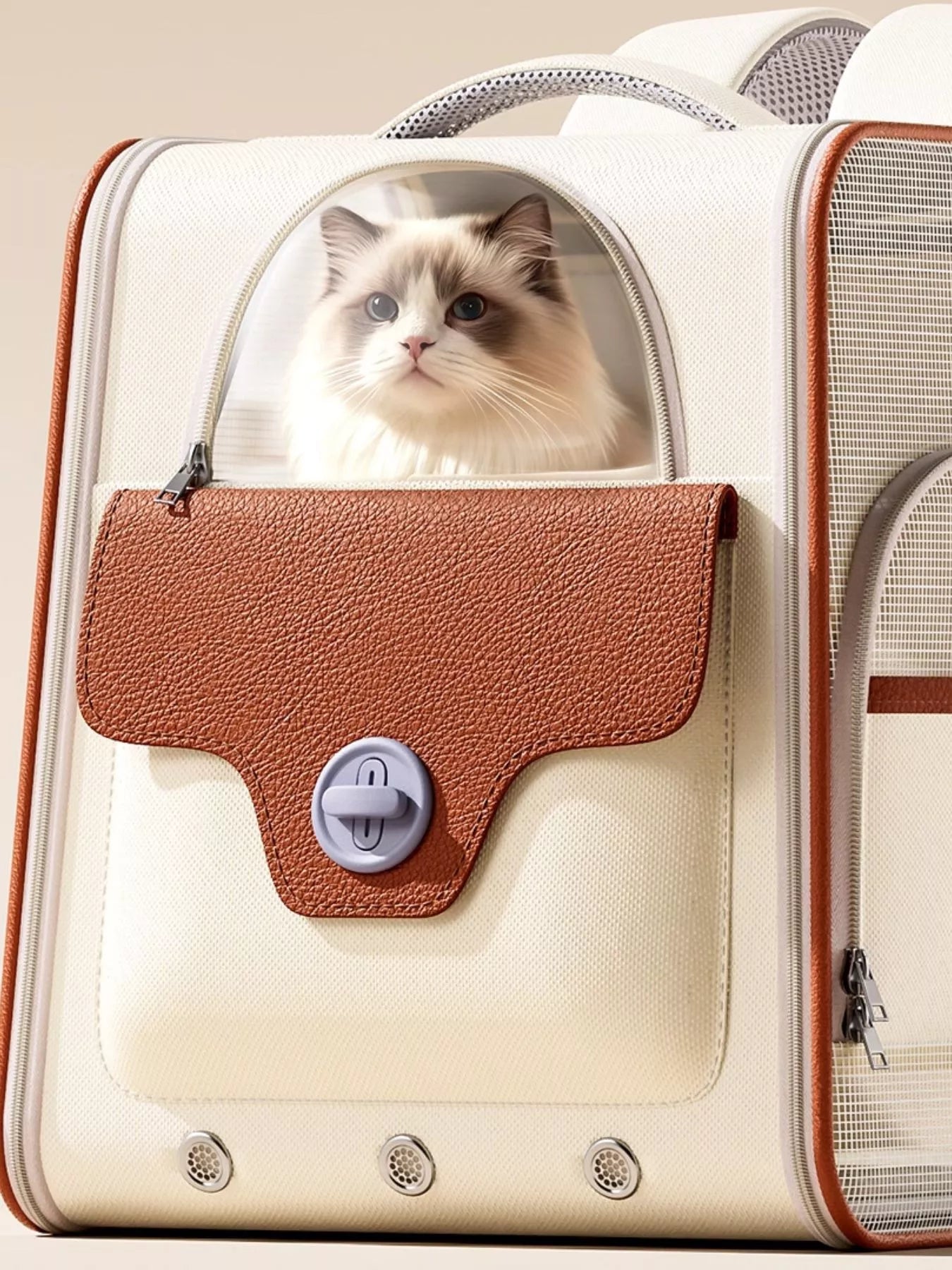 Portable Breathable Pet Carrier Backpack Dog Cat Travel Outdoor Bag