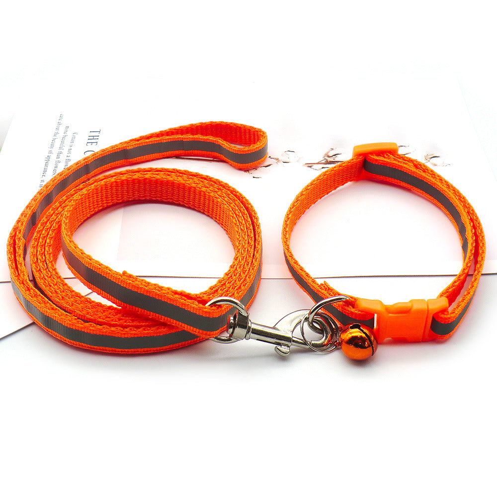Reflective Dog Leash Durable Cloth Pet Walking Safety Lead Strap