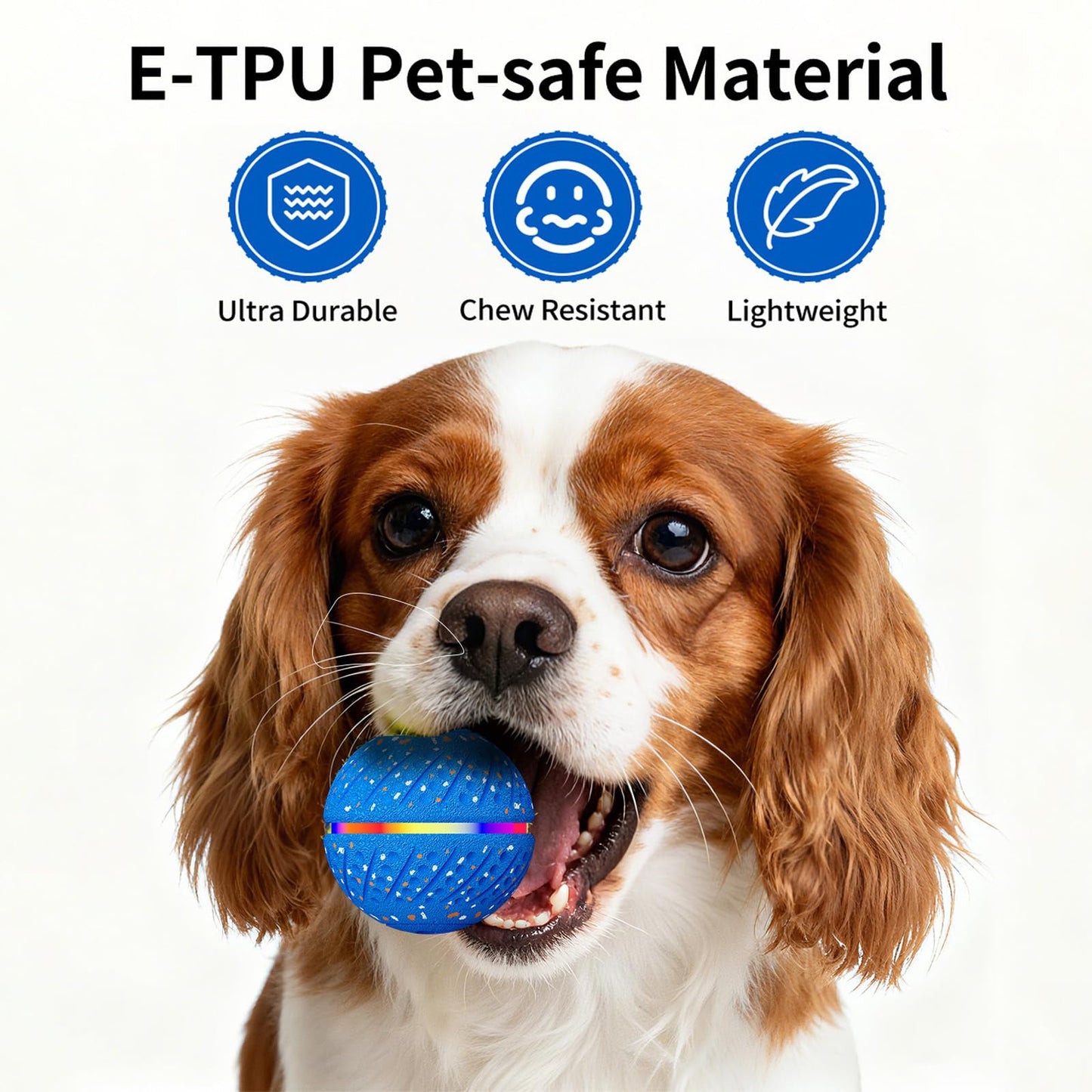Smart Interactive Dog Ball Moving Bouncing LED Light Pet Toy