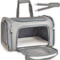 Soft Sided Dog Carrier Collapsible Travel Bag for Small Pets Grey