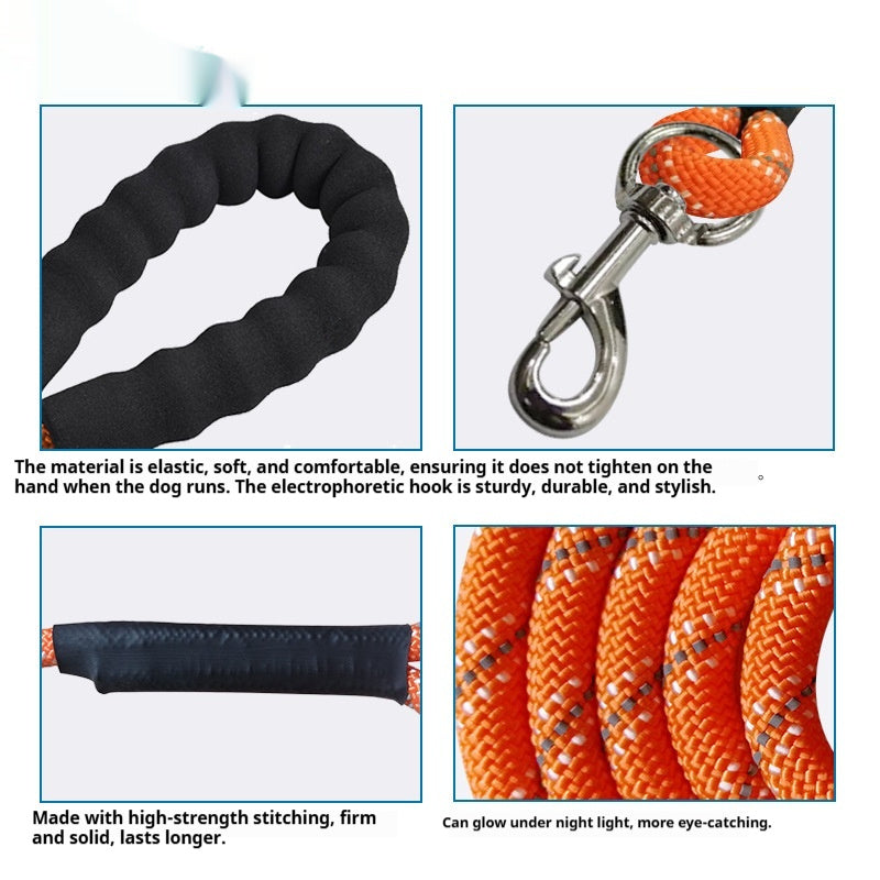 2M Dog Leash Extended Adjustable Pet Walking Training Control Lead