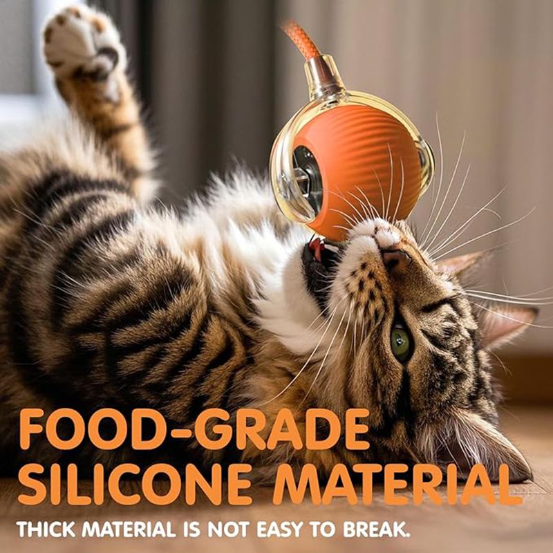 Automatic Rolling Cat Ball Rechargeable Smart Interactive Kitten Toy Sensor