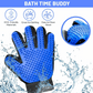 Silicone Pet Grooming Gloves Deshedding Massage Brush for Dogs Cats