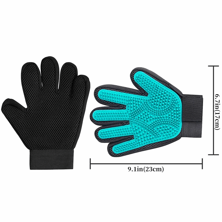 Silicone Pet Grooming Gloves Deshedding Massage Brush for Dogs Cats
