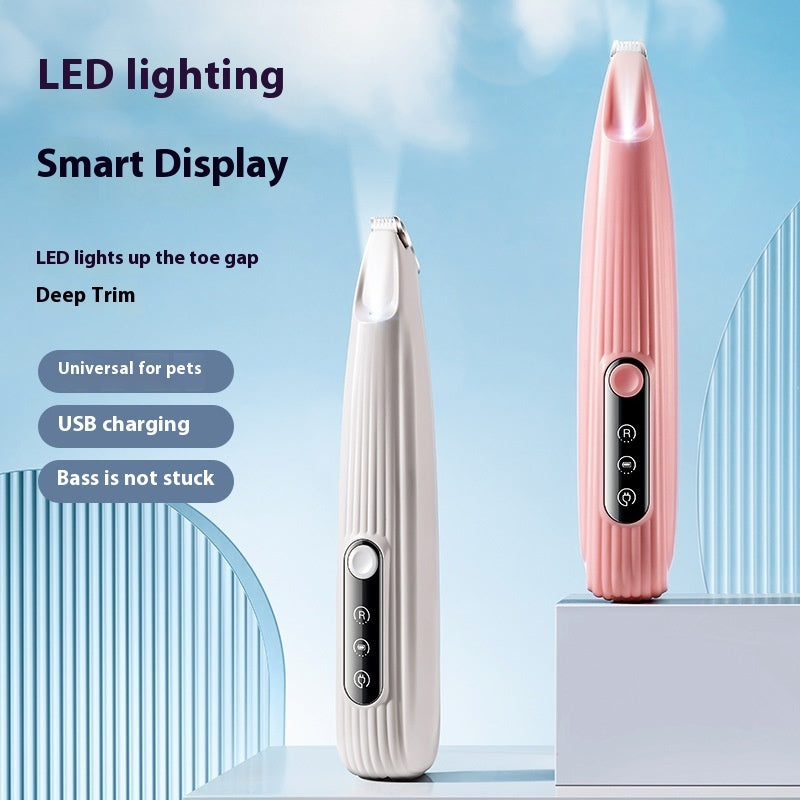 Cordless LED Pet Hair Trimmer Precision Dog Grooming Clipper Tool