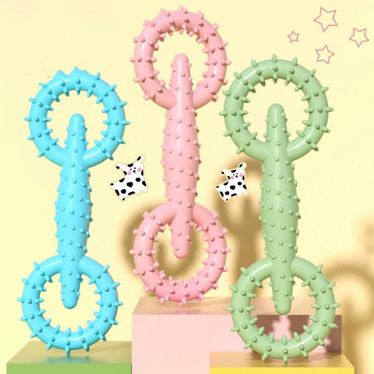 Dog Chew Toy Pull Ring Durable Gnawing Interactive Pet Training Toy