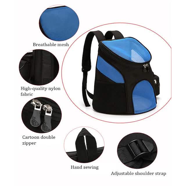 Dog Cat Pet Carrier Backpack Travel Portable Breathable Outdoor Bag