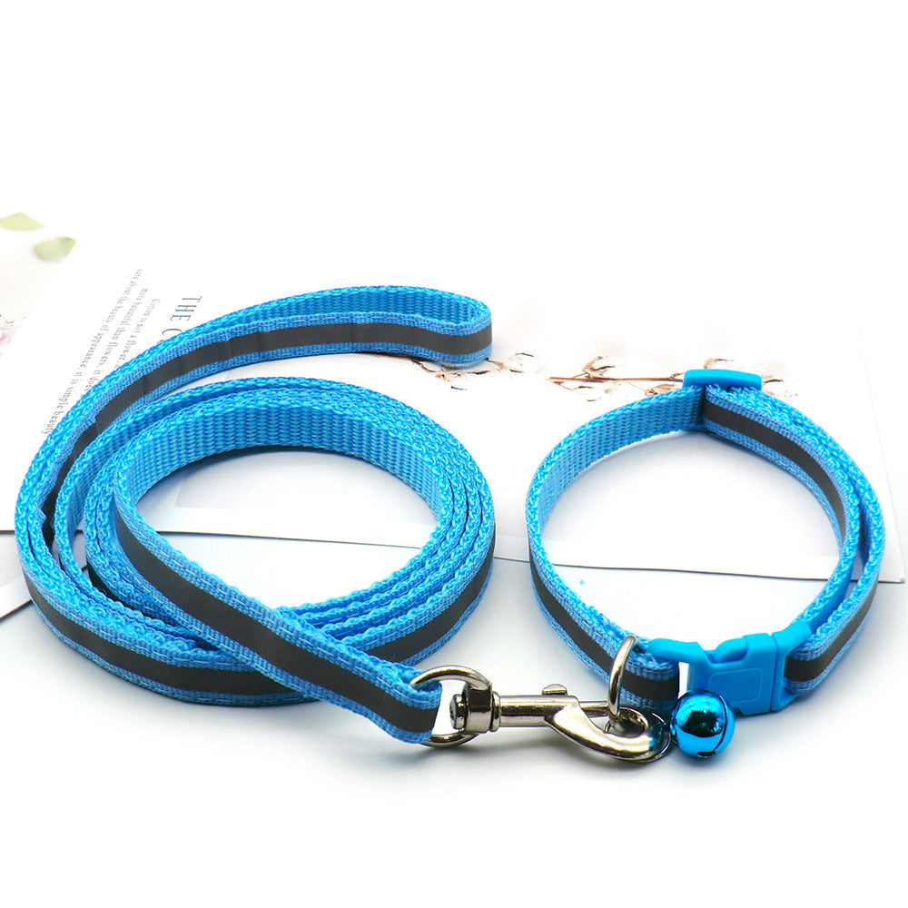 Reflective Dog Leash Durable Cloth Pet Walking Safety Lead Strap