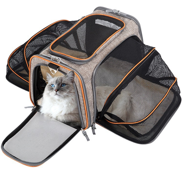 Airline Approved Expandable Foldable Pet Carrier Cat Dog Travel Bag