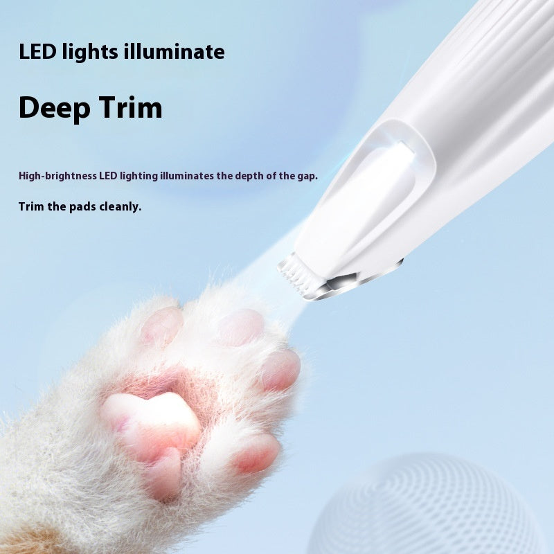 Cordless LED Pet Hair Trimmer Precision Dog Grooming Clipper Tool