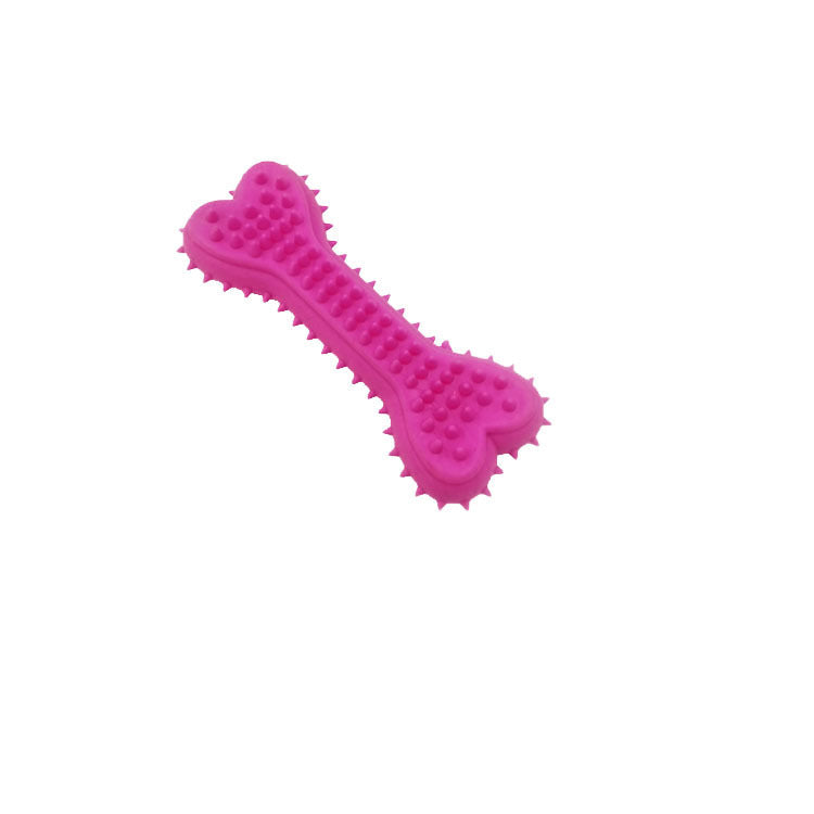Dog Chew Toy Bone Dental Cleaning Soft Rubber Pet Toy